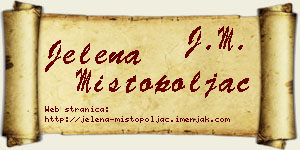 Jelena Mistopoljac vizit kartica